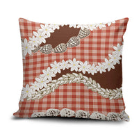 Red Hawaii Tiare and Shell Lei Pillow Cover Hawaiian Palaka Luxury Vibes LT14 Red - Polynesian Pride