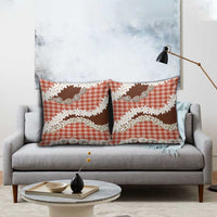 Red Hawaii Tiare and Shell Lei Pillow Cover Hawaiian Palaka Luxury Vibes LT14 - Polynesian Pride