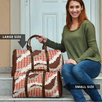 Red Hawaii Tiare and Shell Lei Travel Bag Hawaiian Palaka Luxury Vibes LT14 - Polynesian Pride