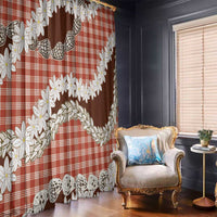 Red Hawaii Tiare and Shell Lei Window Curtain Hawaiian Palaka Luxury Vibes LT14 - Polynesian Pride