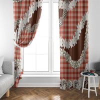 Red Hawaii Tiare and Shell Lei Window Curtain Hawaiian Palaka Luxury Vibes LT14 - Polynesian Pride