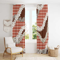 Red Hawaii Tiare and Shell Lei Window Curtain Hawaiian Palaka Luxury Vibes LT14 - Polynesian Pride