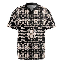 Aloha Hawaii Shell Quilt Rugby Jersey Seamless Style LT14 Black - Polynesian Pride