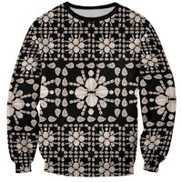 Aloha Hawaii Shell Quilt Sweatshirt Seamless Style LT14 Unisex Black - Polynesian Pride