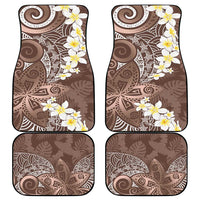 Mocha Mousse Polynesian Tribal Frangipani Tropical Vibe Car Mats LT14 - Polynesian Pride