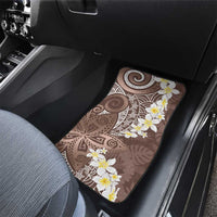 Mocha Mousse Polynesian Tribal Frangipani Tropical Vibe Car Mats LT14 - Polynesian Pride