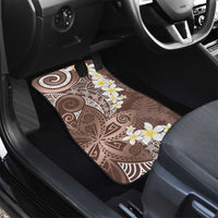 Mocha Mousse Polynesian Tribal Frangipani Tropical Vibe Car Mats LT14 - Polynesian Pride