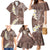 Mocha Mousse Polynesian Tribal Frangipani Tropical Vibe Family Matching Mermaid Dress and Hawaiian Shirt