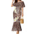 Mocha Mousse Polynesian Tribal Frangipani Tropical Vibe Family Matching Mermaid Dress and Hawaiian Shirt