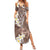 Mocha Mousse Polynesian Tribal Frangipani Tropical Vibe Family Matching Summer Maxi Dress and Hawaiian Shirt