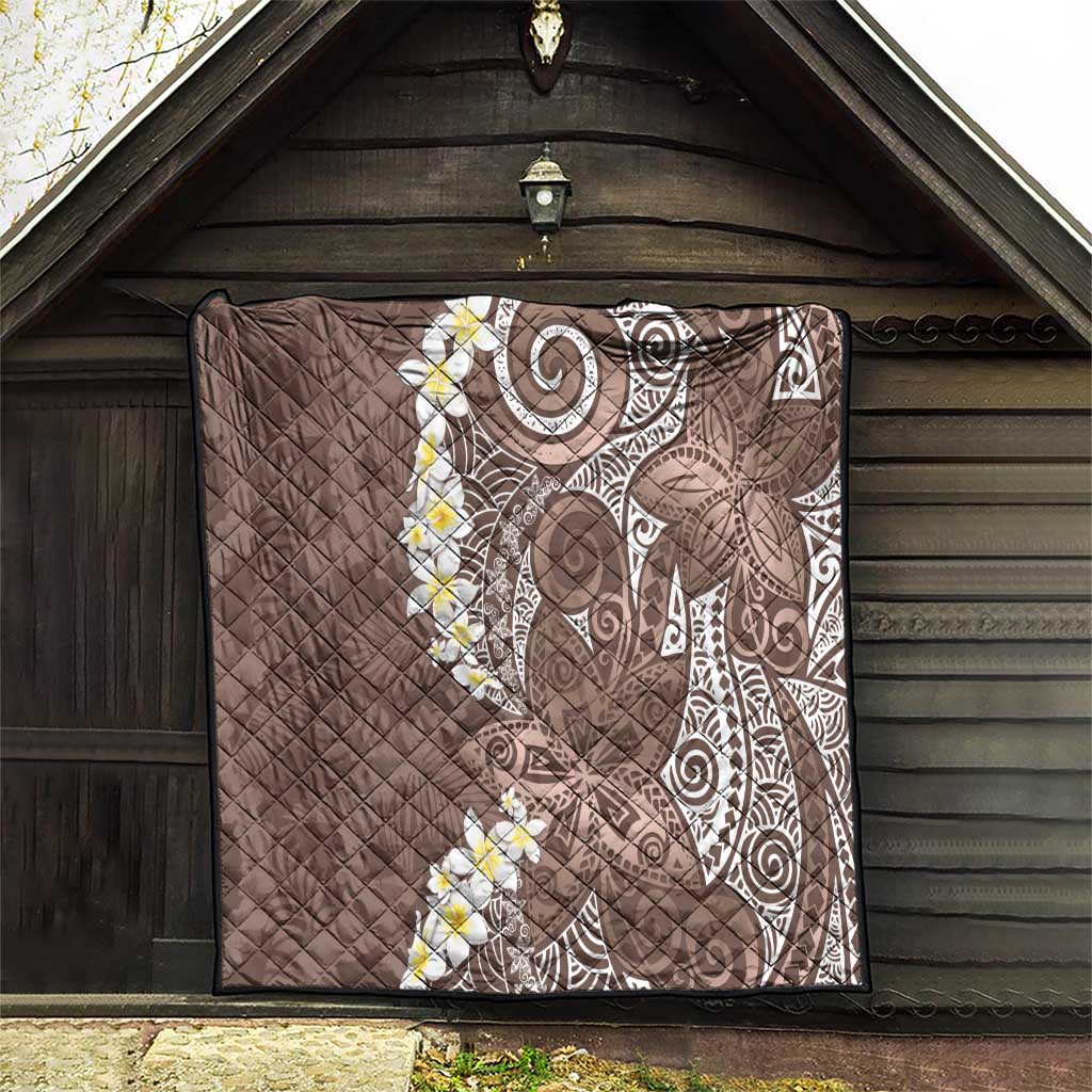 Mocha Mousse Polynesian Tribal Frangipani Tropical Vibe Quilt LT14 - Polynesian Pride