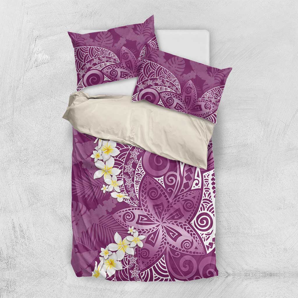 Pink Polynesian Tribal Frangipani Tropical Vibe Bedding Set LT14 US Twin 172cm x 218cm Pink - Polynesian Pride