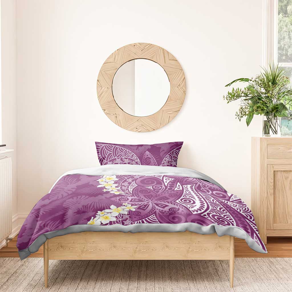 Pink Polynesian Tribal Frangipani Tropical Vibe Bedding Set LT14 - Polynesian Pride