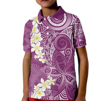 Pink Polynesian Tribal Frangipani Tropical Vibe Kid Polo Shirt LT14 Kid Pink - Polynesian Pride