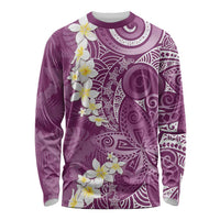 Pink Polynesian Tribal Frangipani Tropical Vibe Long Sleeve Shirt LT14 Unisex Pink - Polynesian Pride