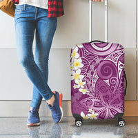 Pink Polynesian Tribal Frangipani Tropical Vibe Luggage Cover LT14 - Polynesian Pride