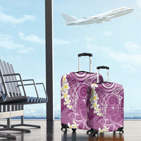 Pink Polynesian Tribal Frangipani Tropical Vibe Luggage Cover LT14 - Polynesian Pride