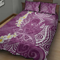 Pink Polynesian Tribal Frangipani Tropical Vibe Quilt Bed Set LT14 - Polynesian Pride