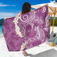 Pink Polynesian Tribal Frangipani Tropical Vibe Sarong LT14 One Size 44 x 66 inches Pink - Polynesian Pride