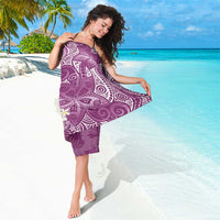 Pink Polynesian Tribal Frangipani Tropical Vibe Sarong LT14 - Polynesian Pride