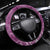 Pink Polynesian Tribal Frangipani Tropical Vibe Steering Wheel Cover