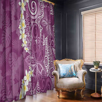 Pink Polynesian Tribal Frangipani Tropical Vibe Window Curtain LT14 - Polynesian Pride