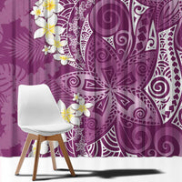 Pink Polynesian Tribal Frangipani Tropical Vibe Window Curtain LT14 - Polynesian Pride