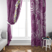 Pink Polynesian Tribal Frangipani Tropical Vibe Window Curtain LT14 - Polynesian Pride