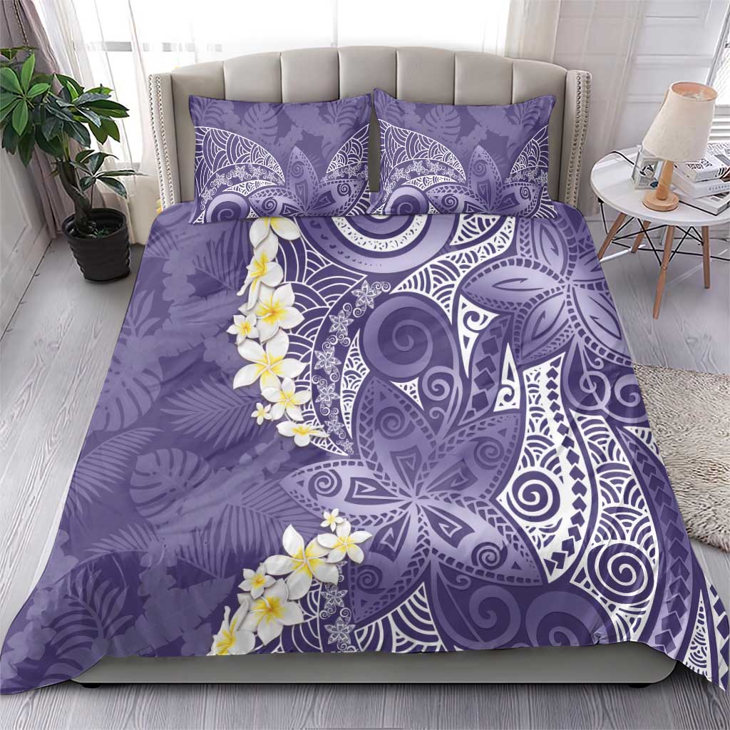 Violet Polynesian Tribal Frangipani Tropical Vibe Bedding Set LT14 - Polynesian Pride