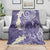 Violet Polynesian Tribal Frangipani Tropical Vibe Blanket