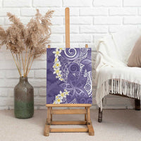 Violet Polynesian Tribal Frangipani Tropical Vibe Canvas Wall Art LT14 - Polynesian Pride