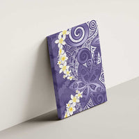 Violet Polynesian Tribal Frangipani Tropical Vibe Canvas Wall Art LT14 - Polynesian Pride