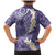 Violet Polynesian Tribal Frangipani Tropical Vibe Family Matching Mermaid Dress and Hawaiian Shirt