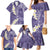 Violet Polynesian Tribal Frangipani Tropical Vibe Family Matching Mermaid Dress and Hawaiian Shirt