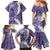 Violet Polynesian Tribal Frangipani Tropical Vibe Family Matching Mermaid Dress and Hawaiian Shirt