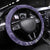 Violet Polynesian Tribal Frangipani Tropical Vibe Steering Wheel Cover