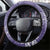 Violet Polynesian Tribal Frangipani Tropical Vibe Steering Wheel Cover