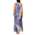 Violet Polynesian Tribal Frangipani Tropical Vibe Tank Maxi Dress