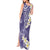 Violet Polynesian Tribal Frangipani Tropical Vibe Tank Maxi Dress