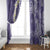 Violet Polynesian Tribal Frangipani Tropical Vibe Window Curtain