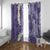 Violet Polynesian Tribal Frangipani Tropical Vibe Window Curtain