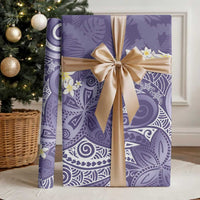 Violet Polynesian Tribal Frangipani Tropical Vibe Wrapping Paper LT14 - Polynesian Pride
