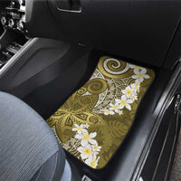 Gold Polynesian Tribal Frangipani Tropical Vibe Car Mats LT14 - Polynesian Pride