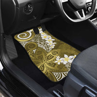 Gold Polynesian Tribal Frangipani Tropical Vibe Car Mats LT14 - Polynesian Pride
