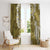 Gold Polynesian Tribal Frangipani Tropical Vibe Window Curtain