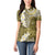 Gold Polynesian Tribal Frangipani Tropical Vibe Women Polo Shirt