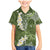 Green Polynesian Tribal Frangipani Tropical Vibe Family Matching Mermaid Dress and Hawaiian Shirt