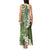 Green Polynesian Tribal Frangipani Tropical Vibe Tank Maxi Dress