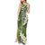 Green Polynesian Tribal Frangipani Tropical Vibe Tank Maxi Dress