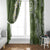 Green Polynesian Tribal Frangipani Tropical Vibe Window Curtain